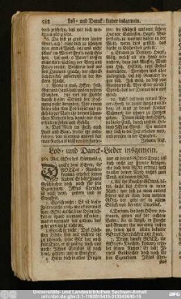Lob- und Danck-Lieder insgemein.