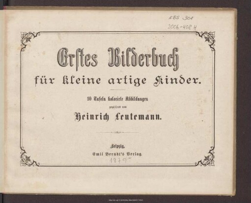 Erstes Bilderbuch für kleine artige Kinder