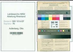 Entnazifizierung Otto Aufenberg , geb. 24.09.1902 (Landwirt)