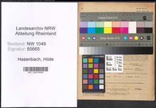 Entnazifizierung Hilde Hasenbach , geb. 26.12.1887 (Gastwirt)