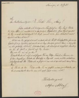 Brief an B. Schott's Söhne : 14.07.1905