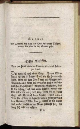 Erster Auftritt. - Fünfter Auftritt.
