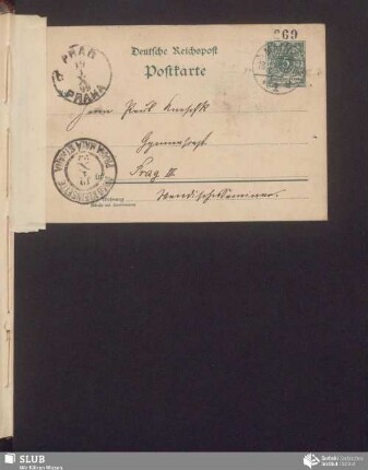 [dopisnica wot: Jurij Delan, 18.1.1899]