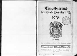 Adressbuch Stadt Münster 1928