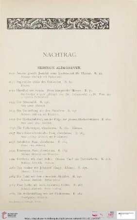 Nachtrag (Nr. 2150 - 2347)