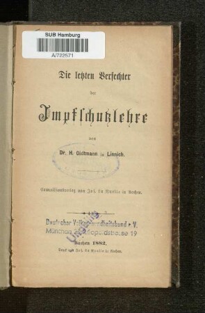 Die letzten Verfechter der Impfschutzlehre