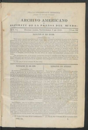Número 8. - Buenos Aires, Septiembre 9 de 1848.