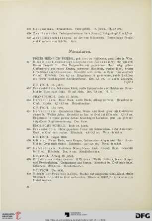 Miniaturen (Nr. 471-486)