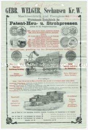 Heu- und Strohpressen der Firma Welger