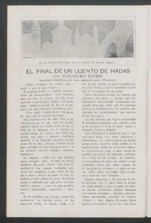 El final de un cuento de hadas : (Versión castellana del ruso, especial para "Crónica")