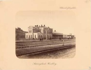 Schlesische Gebirgsbahn. Stationsgebäude Hirschberg: Ansicht von Norden
