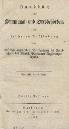Von 1811 bis ult. 1823