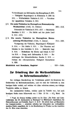 Zur Orientirung über die Werthverhältnisse im Reformationszeitalter.