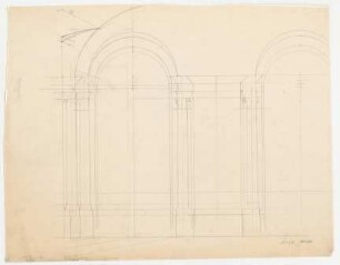 Thiersch, Friedrich von; München; Justizpalast - Bogen (Ansicht)