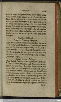 Gottlieb Schlegel. Johann Rudolph Schlegel