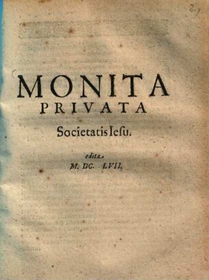 Monita Privata Societatis Iesu