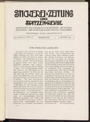 12: Heft 1, 1. Oktober 1911