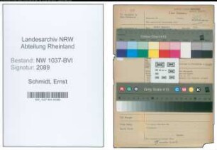 Entnazifizierung Ernst Schmidt , geb. 28.03.1889 (Lehrer)