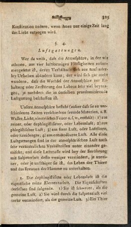 325-335, §. 4. Luftgattungen.