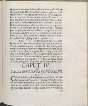 Caput IV. De Causa Efficiente Condominii.