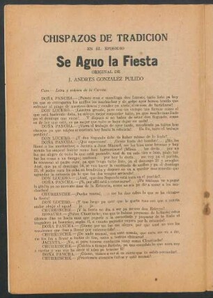 Se aguo la fiesta