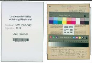 Entnazifizierung Heinrich Ufer , geb. 09.10.1893 (Friseur)