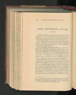 faits, documents, revues
