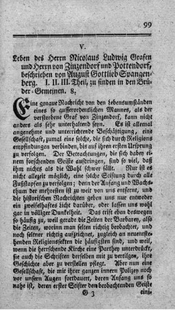 Leben des Herrn Nikolaus Ludwig, Grafen und Herrn von Zinzendorf und Pottendorf. T.1-3.
