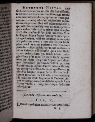 De recto Historiarrum iudicio, Cap. V.
