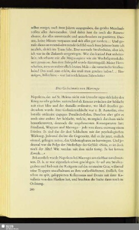 Das Geheimnis von Marengo