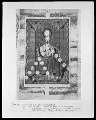 Summa de titulis decretalium aus Kloster Kaisheim — Thronender Christus mit Stammbaum
