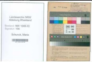 Entnazifizierung Maria Schunck , geb. 11.02.1901 (Lehrerin)
