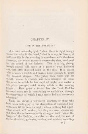Chapter IV. Life in the monastery