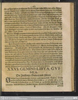 XXVI. Gemini: Lybia, Guinea. Die Zwillinge: Guinea und Libien