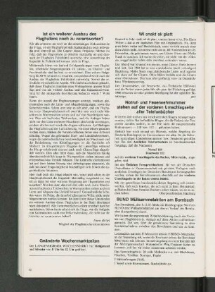 Ist ein weiterer Ausbau des Flughafens noch zu verantworten?