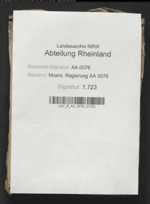 G.A. Weinhagen, Notar zu Moers: Handakten