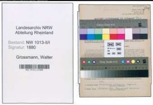 Entnazifizierung Walter Grossmann , geb. 07.10.1893 (Hilfskraft)