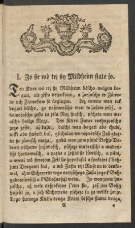 I. Zo ße wo tej ßy Mildheim stalo jo.