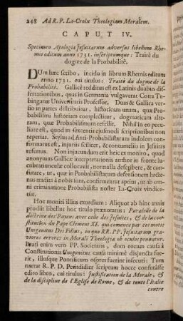 248-254, Caput IV - V