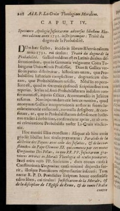 248-254, Caput IV - V