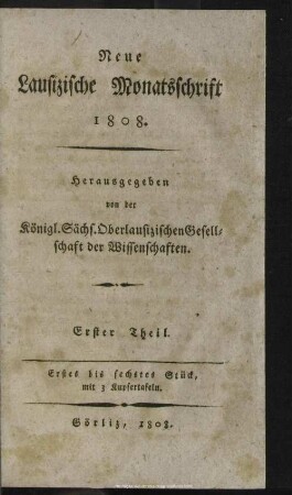 1808,1/6: Neue lausizische Monatsschrift