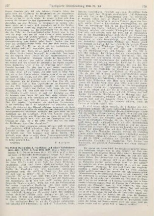 177-179 [Rezension] Die Politik Maximilians I. von Bayern und seiner Verbündeten 1618 - 1651 ; 2. Teil, 3. Band: 1626, 1627