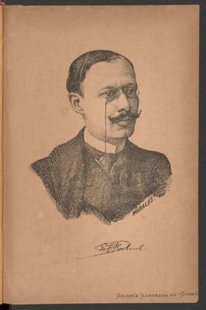 [Retrato de Paul Bourget - Grabado por Morales] : Galería ilustrada de "Cosmópolis"