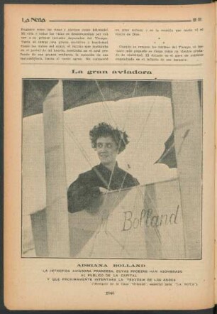 La gran aviadora : Adriana Bolland