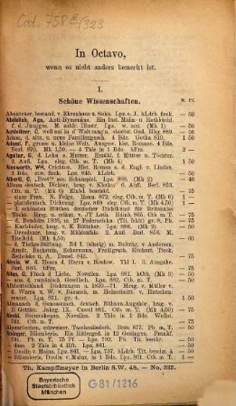 Bücher-Verzeichniss. 323. 1890