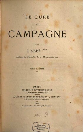 Le Curé de Campagne, 1