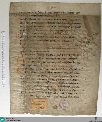Fragment - Cod. Aug. Fr. 208