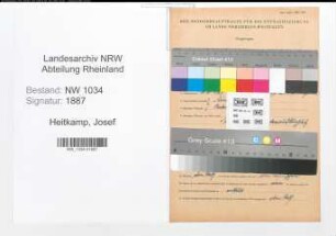 Entnazifizierung Josef Heitkamp , geb. 11.04.1867 (Schirrmeister)
