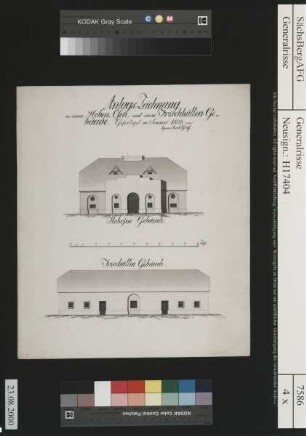 Eisenhüttenwerk bei Christianstadt a. Bober [Krzystkowice], Hochofen und Frischhüttengebäude