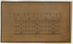 Wohnhausbebauung für Herrmann’sche Erben, Berlin-Lichtenberg: Block 4: Ansicht Rudolf-Reusch-Straße 1:100